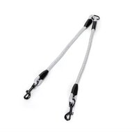 Nobleza rozdvojka na vodítko pre dvoch psov 1,4 cm x 40 cm sivá